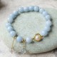 Aquamarine Pearl Moonstone Charm Bracelet Aquamarine Pearl Moonstone Charm Bracelet