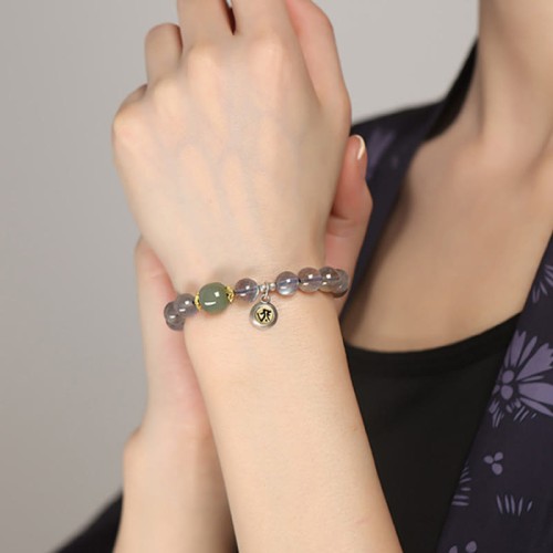 Zodiac Buddha Moonstone Hetian Jade Bracelet Zodiac Buddha Moonstone Hetian Jade Bracelet