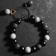 Black Obsidian Lava Rock Yin Yang Bracelet Black Obsidian Lava Rock Yin Yang Bracelet