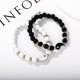 Black Onyx White Turquoise Yin Yang Protection Couple Bracelet Black Onyx White Turquoise Yin Yang Protection Couple Bracelet