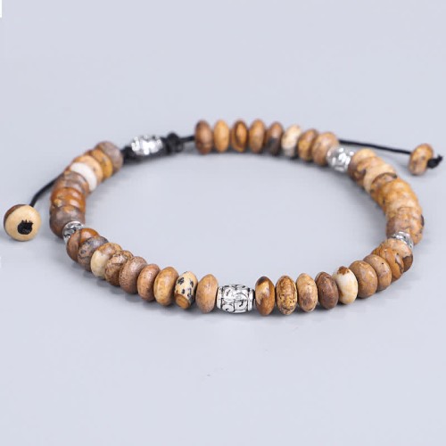 Picture Jasper Positive Beads Bracelet Picture Jasper Positive Beads Bracelet