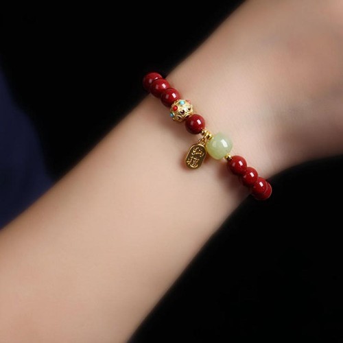 Cinnabar Green Aventurine Fortune Bracelet