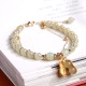 Hetian Jade Peanut Charm Luck Bracelet