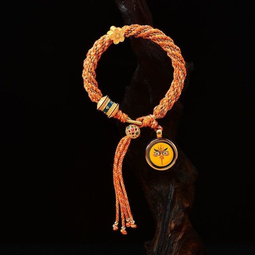 Tibetan Five God of Wealth Amulet Bracelet Tibetan Five God of Wealth Amulet Bracelet