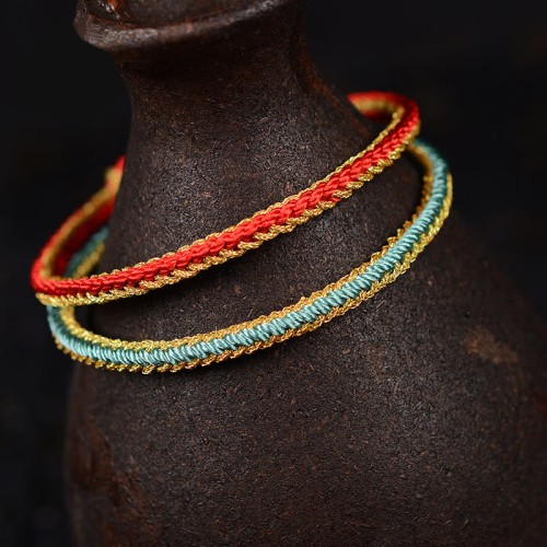 Two-Color Rope Eight Thread Peace Knot Bracelet Two-Color Rope Eight Thread Peace Knot Bracelet