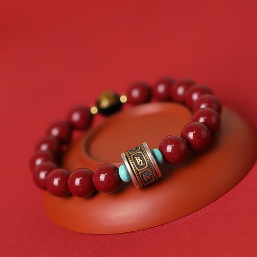 925 Silver Buddha Cinnabar Om Mani Padme Hum Bracelet 925 Silver Buddha Cinnabar Om Mani Padme Hum Bracelet