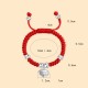 925 Sterling Silver Fu Character Lucky Money Bag Kids Bracelet 925 Sterling Silver Fu Character Lucky Money Bag Kids Bracelet