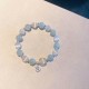 925 Silver Cat's Eye Aquamarine Support Bracelet 925 Silver Cat's Eye Aquamarine Support Bracelet