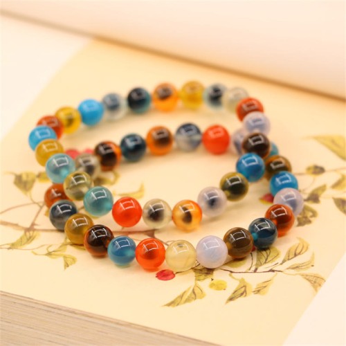 Colorful Candy Agate Strength Healing Bracelet Colorful Candy Agate Strength Healing Bracelet