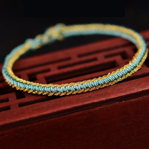 Two-Color Rope Eight Thread Peace Knot Bracelet Two-Color Rope Eight Thread Peace Knot Bracelet