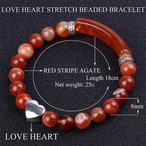 Crystal Beads Unisex Heart Bracelet Crystal Beads Unisex Heart Bracelet