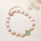 Pearl Four Leaf Clover Wealth Bracelet Pearl Four Leaf Clover Wealth Bracelet