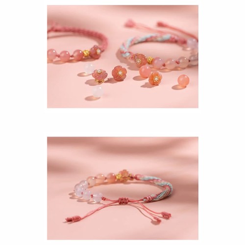 Gradient Agate Peach Blossom Luck Bracelet Gradient Agate Peach Blossom Luck Bracelet