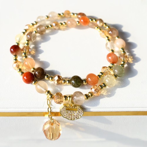 Colorful Rutilated Quartz Spiritual Growth Bracelet Colorful Rutilated Quartz Spiritual Growth Bracelet