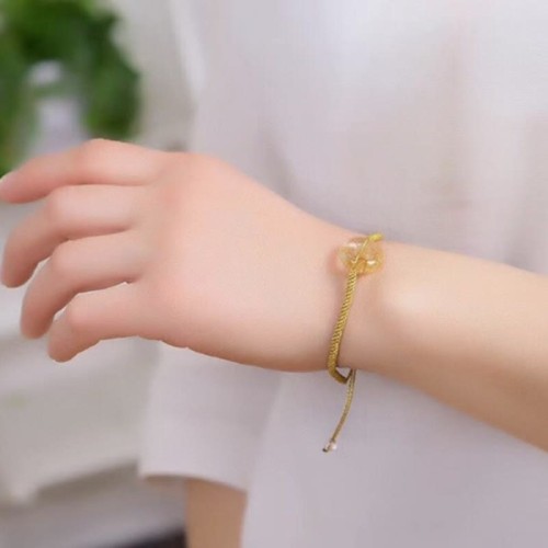 Citrine Peace Buckle Happiness Braided Bracelet Citrine Peace Buckle Happiness Braided Bracelet