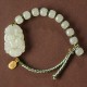 Sterling Silver Hetian Jade Happiness Bracelet