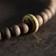 Tibetan Nine-Eye Dzi Bead Green Sandalwood Peace Wrap Bracelet Tibetan Nine-Eye Dzi Bead Green Sandalwood Peace Wrap Bracelet