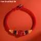 Year of the Dragon 925 Silver Cinnabar Auspicious Bracelet Year of the Dragon 925 Silver Cinnabar Auspicious Bracelet