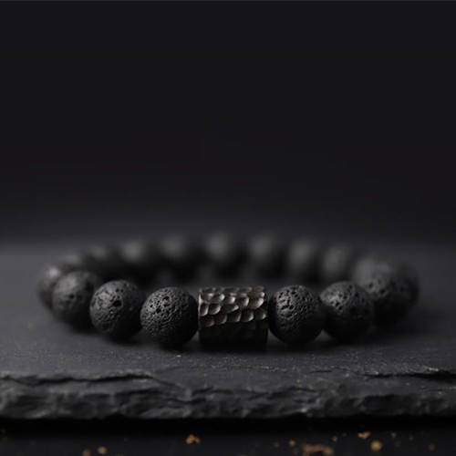 Lava Rock Ebony Wood Tiger Eye Bracelet Lava Rock Ebony Wood Tiger Eye Bracelet