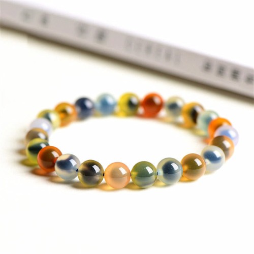 Colorful Candy Agate Harmony Strength Bead Bracelet