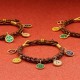 Tibetan Five God of Wealth Thangka Luck Bracelet Tibetan Five God of Wealth Thangka Luck Bracelet