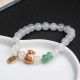 White Agate Red Agate Money Bag Fu Character Bracelet White Agate Red Agate Money Bag Fu Character Bracelet