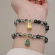 Green Phantom Confidence Gourd Buddha Charm Bracelet