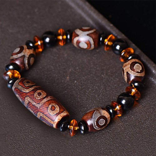 Tibetan Retro Nine-Eye Dzi Bead Blessings Bracelet Tibetan Retro Nine-Eye Dzi Bead Blessings Bracelet