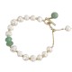 Pearl Green Strawberry Quartz Healing Bracelet