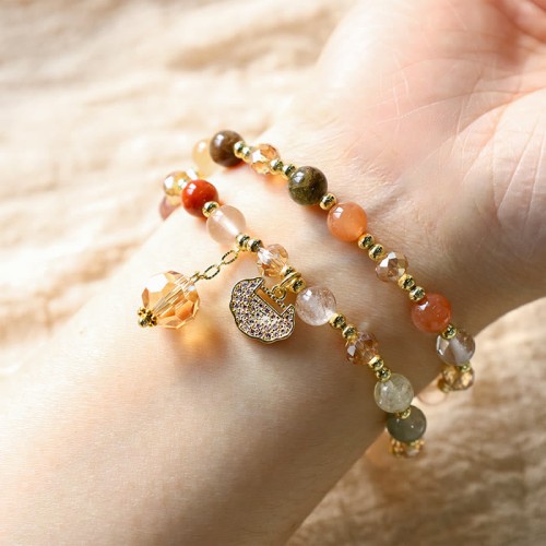 Colorful Rutilated Quartz Spiritual Growth Bracelet Colorful Rutilated Quartz Spiritual Growth Bracelet