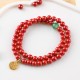 Tibetan Cinnabar Green Aventurine Luck Bracelet