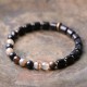 Ebony Wood Red Jasper Moss Agate Peace Bracelet Ebony Wood Red Jasper Moss Agate Peace Bracelet