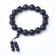 White Crystal Black Onyx Meditation Bracelet White Crystal Black Onyx Meditation Bracelet