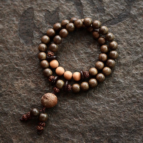 Tibetan Sandalwood Protection Charm Mala Bracelet Tibetan Sandalwood Protection Charm Mala Bracelet