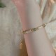 14K Gold Plated Hetian Jade Bamboo Bracelet 14K Gold Plated Hetian Jade Bamboo Bracelet