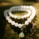 White Agate Jade Lotus Protection Bracelet White Agate Jade Lotus Protection Bracelet