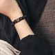 Ebony Wood Copper Peace Balance Couple Bracelet Ebony Wood Copper Peace Balance Couple Bracelet