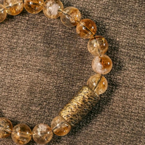 Citrine Crystal Brass Protection Bracelet Citrine Crystal Brass Protection Bracelet