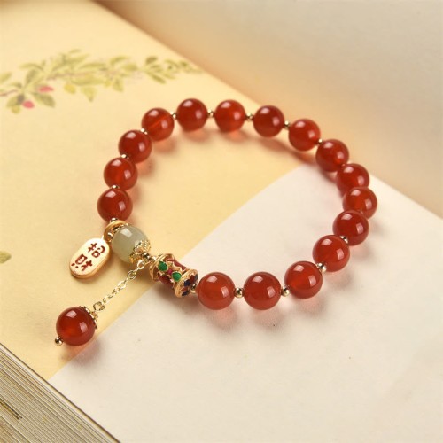 Natural Red Agate Jade Confidence Blessing Bracelet