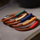 Tibetan Leather Five Elements Luck Braided Bracelet Tibetan Leather Five Elements Luck Braided Bracelet