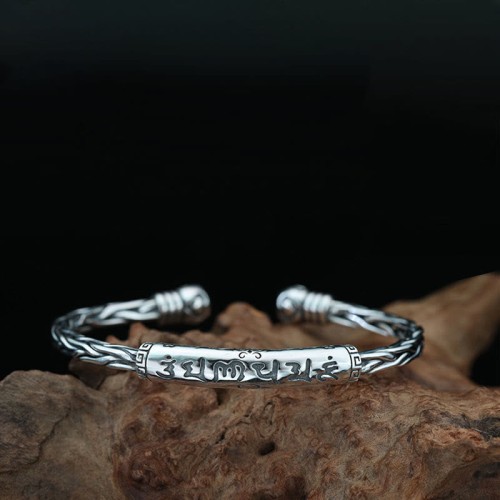 Om Mani Padme Hum Focus Cuff Bracelet