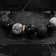 Black Obsidian Lava Rock Yin Yang Bracelet Black Obsidian Lava Rock Yin Yang Bracelet
