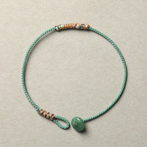Tibetan Green Aventurine Luck Protection Braided Bracelet