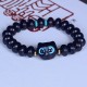 Ebony Wood Liuli Glass Lovely Cat Balance Bracelet Ebony Wood Liuli Glass Lovely Cat Balance Bracelet