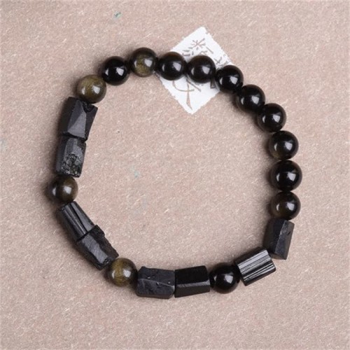 Gold Sheen Obsidian Black Tourmaline Wealth Bracelet Gold Sheen Obsidian Black Tourmaline Wealth Bracelet