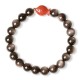 Silver Sheen Obsidian Cinnabar Koi Fish Protection Bracelet