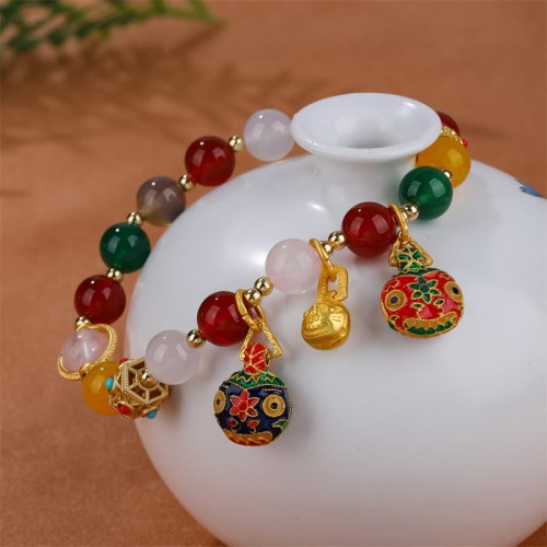 Gold Swallowing Beast Agate Crystal Success Bracelet Gold Swallowing Beast Agate Crystal Success Bracelet