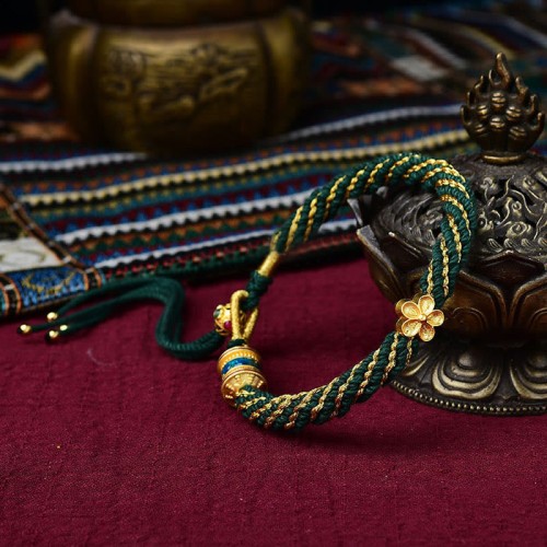 Tibetan Five God of Wealth Amulet Bracelet Tibetan Five God of Wealth Amulet Bracelet