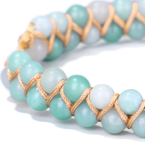 Amazonite Lotus Flower Balance Bracelet Amazonite Lotus Flower Balance Bracelet