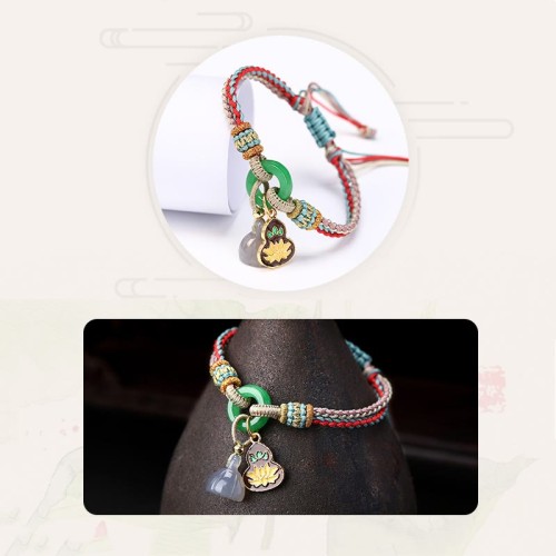Colorful Rope Chalcedony Peace Harmony Bracelet
